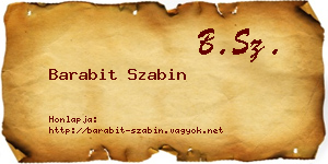Barabit Szabin névjegykártya